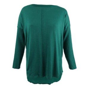 Style & Co Women's Tree Green Plus Size Seam-Front Tunic Sweater NWOT